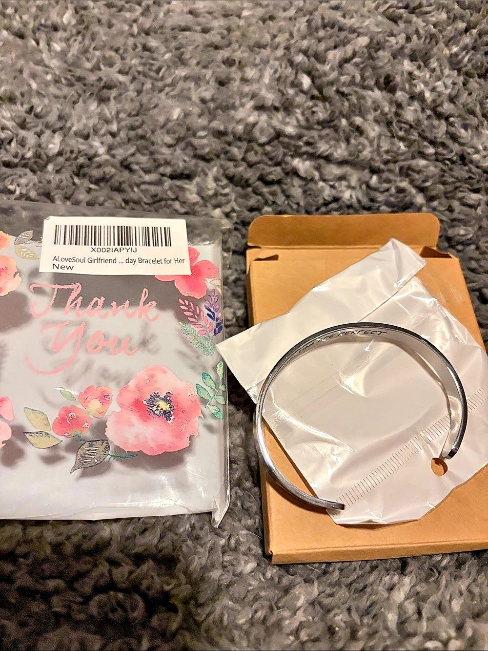 To Me, You Are Perfect Stainless Steel Cuff Bracelet NIB